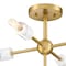 Designers Fountain Star Dust 16.5 in. 5-Light Brushed Gold Mid-Century Modern Semi Flush Mount Natural Marble Accents D304C-SF-BG - alternate 3